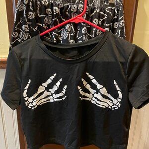 skull and bones pajama set